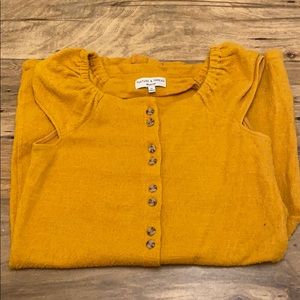 Off the Shoulder Yellow Madewell Dress
